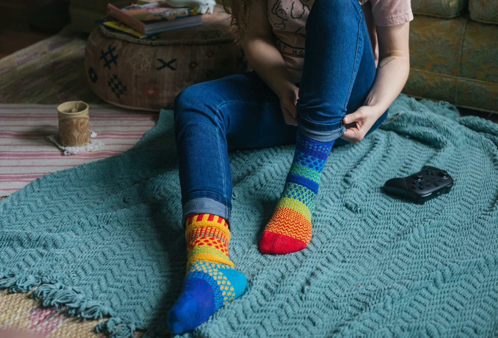 Rainbow Crew Socks